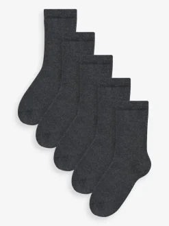 Next Gris - Chaussettes chaudes et thermiques en coton riche 5 Pack Clearance