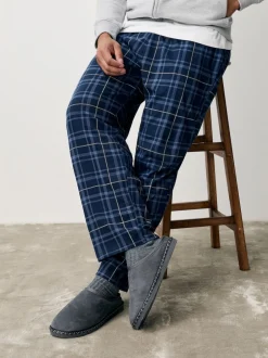 Next Gris - Chaussons mules à bande en microdaim Hot