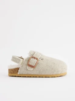 Next Gris - Chaussons style sabot avec doublure chaude Outlet