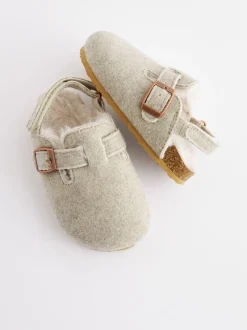 Next Gris - Chaussons style sabot avec doublure chaude Outlet