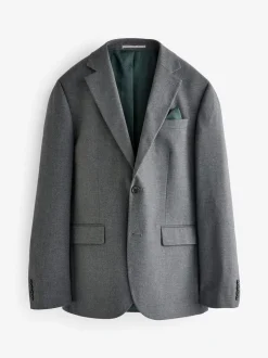 Next Gris - Coupe ajustée Flannel Costume Veste Outlet