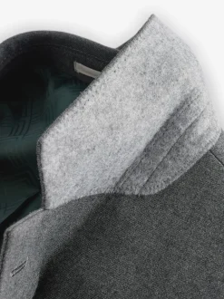 Next Gris - Coupe ajustée Flannel Costume Veste Outlet