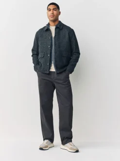 Next - Coupe ample - Pantalon chino stretch Gris Sale