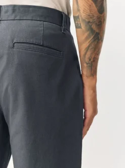 Next - Coupe ample - Pantalon chino stretch Gris Sale
