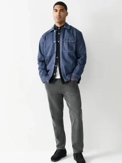 Next - Coupe fuselée régulière - Jean Motionflex Gris Discount