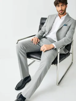 Next Gris - - Veste de costume texturée Coupe sur mesure Sale