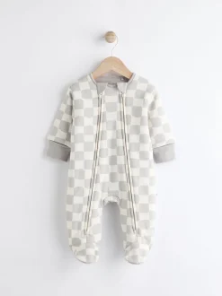 Next Gris à damier - 2.5 TOG Combinaison de nuit matelassée Bébé New