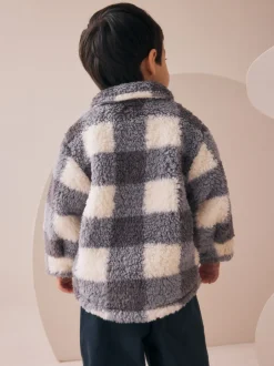 Next Gris à damier - Borg Polaire Shacket (3mths-7yrs) Sale