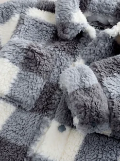 Next Gris à damier - Borg Polaire Shacket (3mths-7yrs) Sale