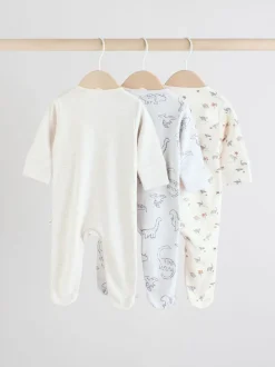 Next Gris - Dors-bien bébé 100% coton zippés en deux sens 3 Lot (0-2ans) Sale