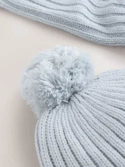 Next Gris - Ensemble Bonnets et snood à pompon 2 Pieces (1-16ans) Clearance