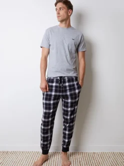 Threadbare Gris - Ensemble de pyjamas à carreaux New