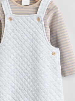 Next Gris - Ensemble salopette et body matelassé en jersey bébé (0mois-2ans) Online