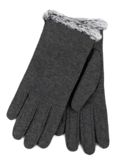Totes Gris - Gants SmarTouch thermiques avec poignet en fourrure à pointe Outlet