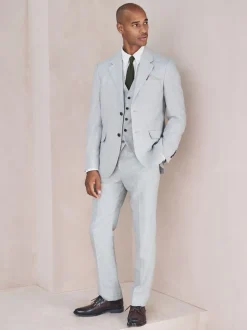 Next Gris - Gilet de costume en lin Blend texturé Online