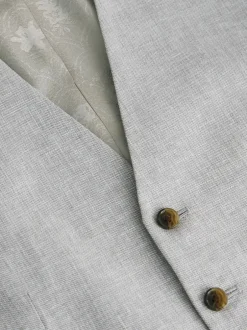 Next Gris - Gilet de costume en lin Blend texturé Online