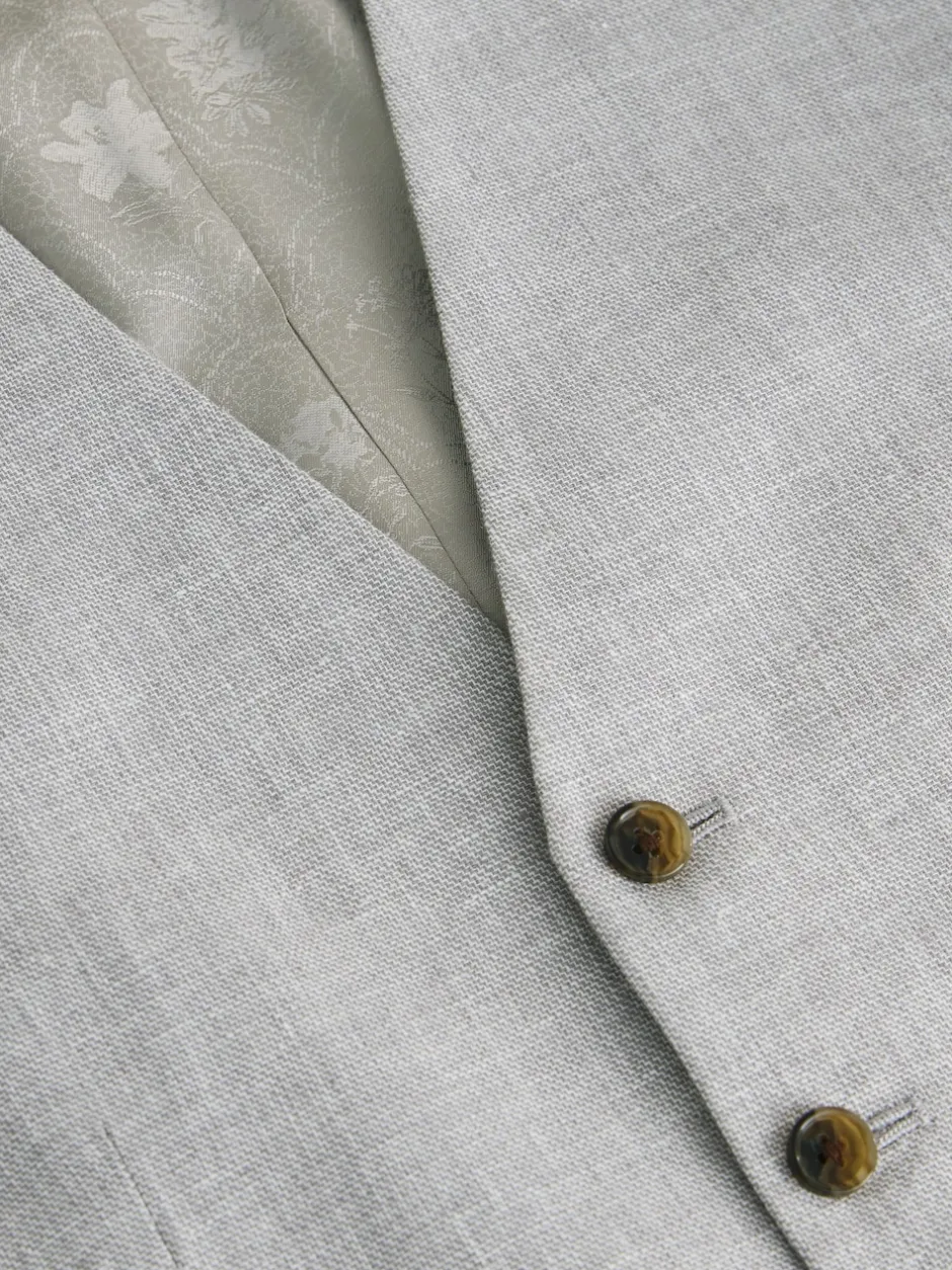 Next Gris - Gilet de costume en lin Blend texturé Online