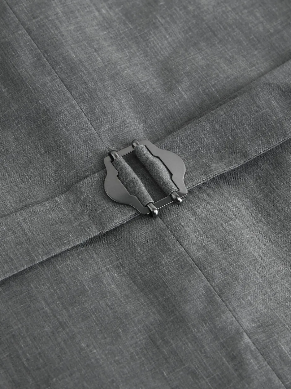 Next Gris - Gilet de costume en lin Blend texturé Online