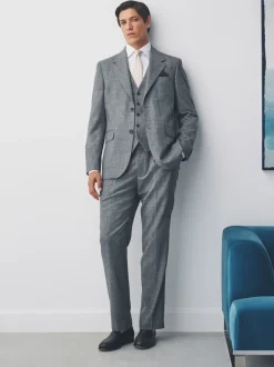 Next Gris - Gilet de costume en laine mérinos mélangée Best