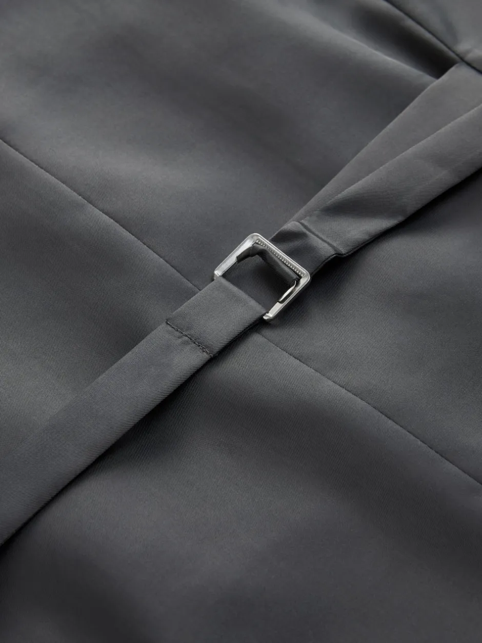 Next Gris - Gilet de costume habillé en flanelle à carreaux Best