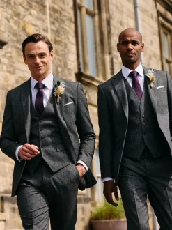 Skopes Gris - Gilet de costume texturé Fox Best