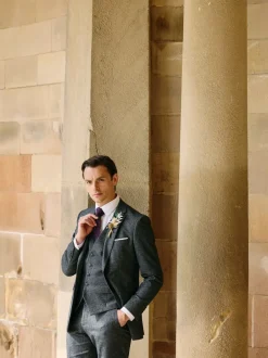 Skopes Gris - Gilet de costume texturé Fox Best