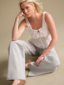 Next - Jean large Gris Outlet