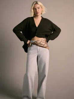 Next - Jean large Gris Outlet