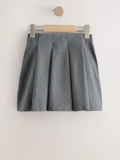 Next Gris - Jupe d’école plissée extensible en jersey (3-17ans) Clearance