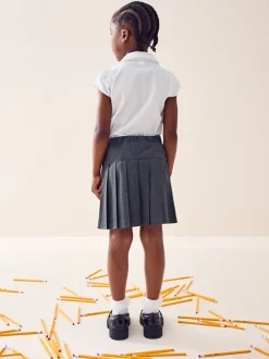Next Gris - Jupes d'école en plissé brodé (3-16yrs) Clearance
