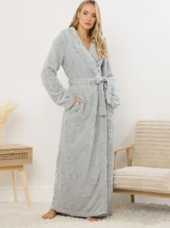 Long Tall Sally Gris - Robe à capuche Maxi