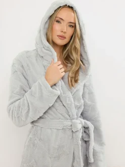 Long Tall Sally Gris - Robe à capuche Maxi