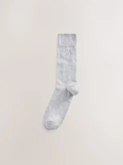 Next Gris - Lot de 5 - Chaussettes fraîches brodées durables Outlet