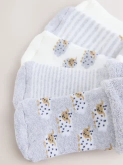 Next Gris - Lot de 5 chaussettes pour bébé (0mois-2ans) Outlet