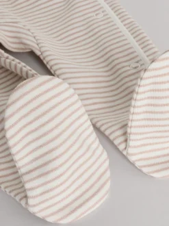 Next Gris - Lot de 3 dors-bien bébé zébrés 100% coton (0-2ans)