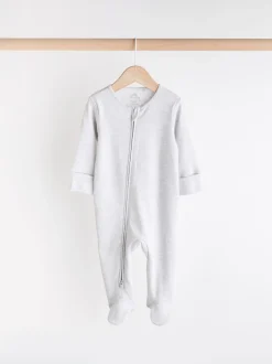 Next Gris - Lot de 3 dors-bien bébé Essential zippées 100 % coton (0-3ans) Discount