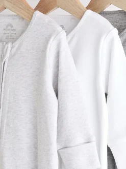 Next Gris - Lot de 3 dors-bien bébé Essential zippées 100 % coton (0-3ans) Discount