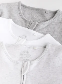 Next Gris - Lot de 3 dors-bien bébé Essential zippées 100 % coton (0-3ans) Discount