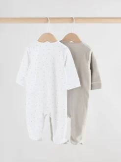 Next Gris - Lot de 2 dors-bien zippés en velours pour bébé (0-2ans) Clearance
