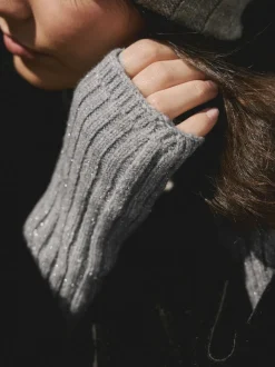 Next Gris - Lot de 1 gants chauffe-mains côtelés New