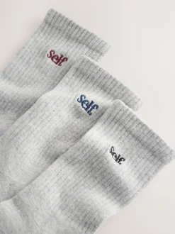 self. - Chaussettes de cheville Cushion Sole Lounge 3 Pack Gris / Marine / Berry Online