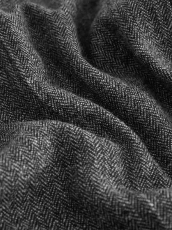 Next Gris - N. Premium Pantalons Plissé Jambe large en laine