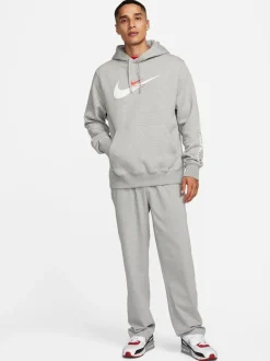 Nike Gris - Vêtements de sport Club Knit Open Hem 100% Cotton Joggers Clearance