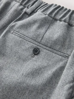 Next Gris - Pantalon élégant Signature Reiss Regular fuselé en 100% laine mérinos avec dos élastique Outlet