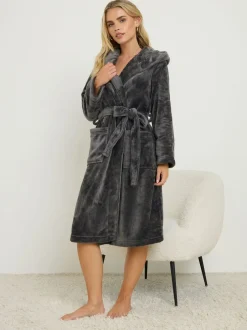 PixieGirl Petite Gris - Peignoir à capuche super Luxe Sale