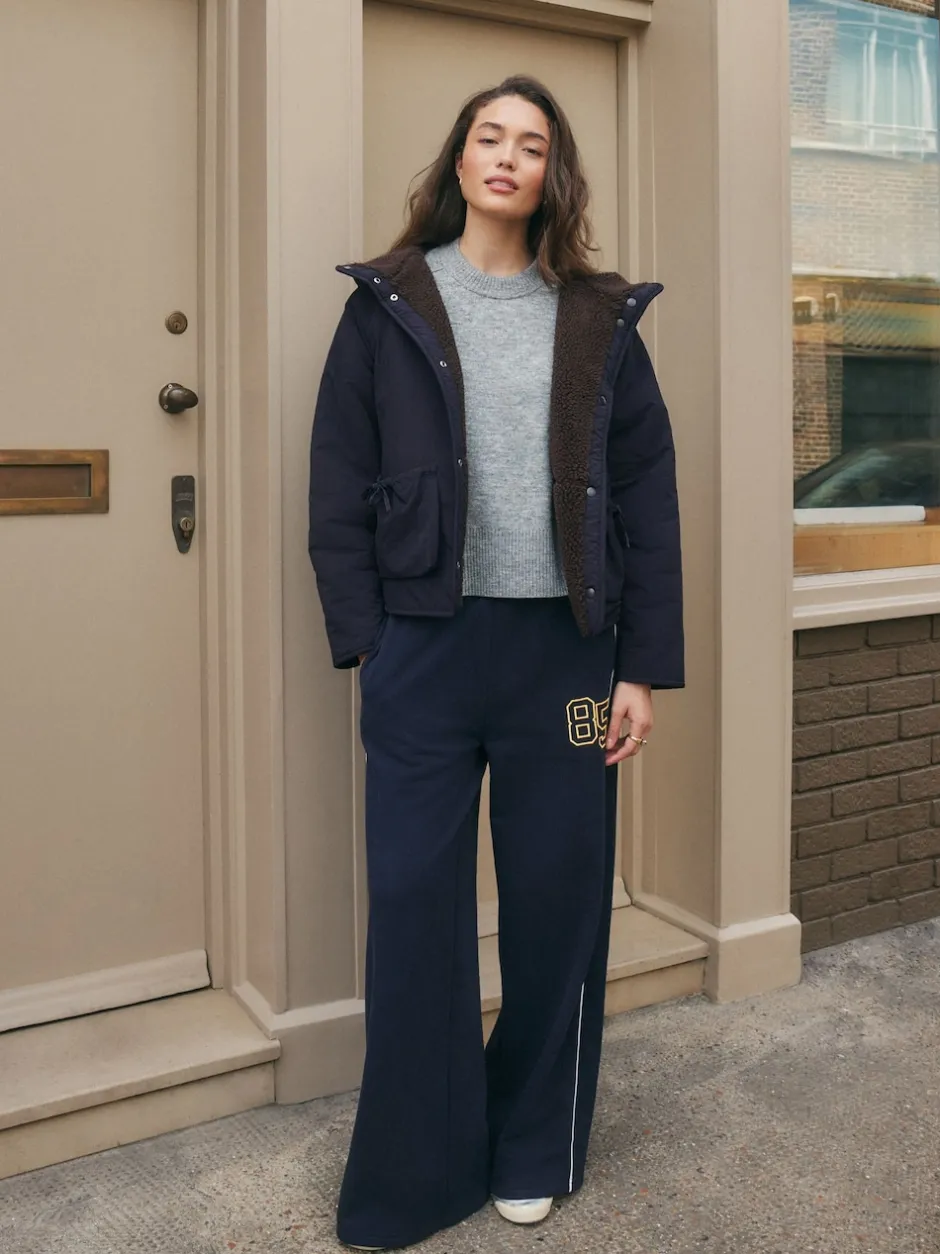 Next Gris - Pull en maille à col rond en laine Sale