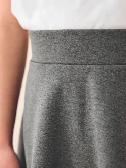 Next Gris - Pull-On Jersey Extensible School Skater Jupes (3-17yrs) Clearance