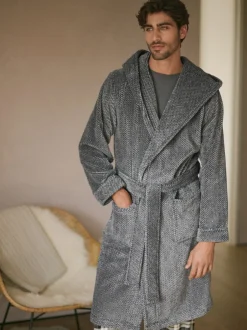 Next Gris - Robe de chambre super douce À capuche Best