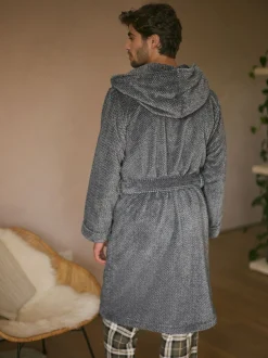 Next Gris - Robe de chambre super douce À capuche Best