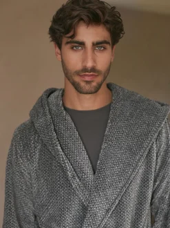 Next Gris - Robe de chambre super douce À capuche Best